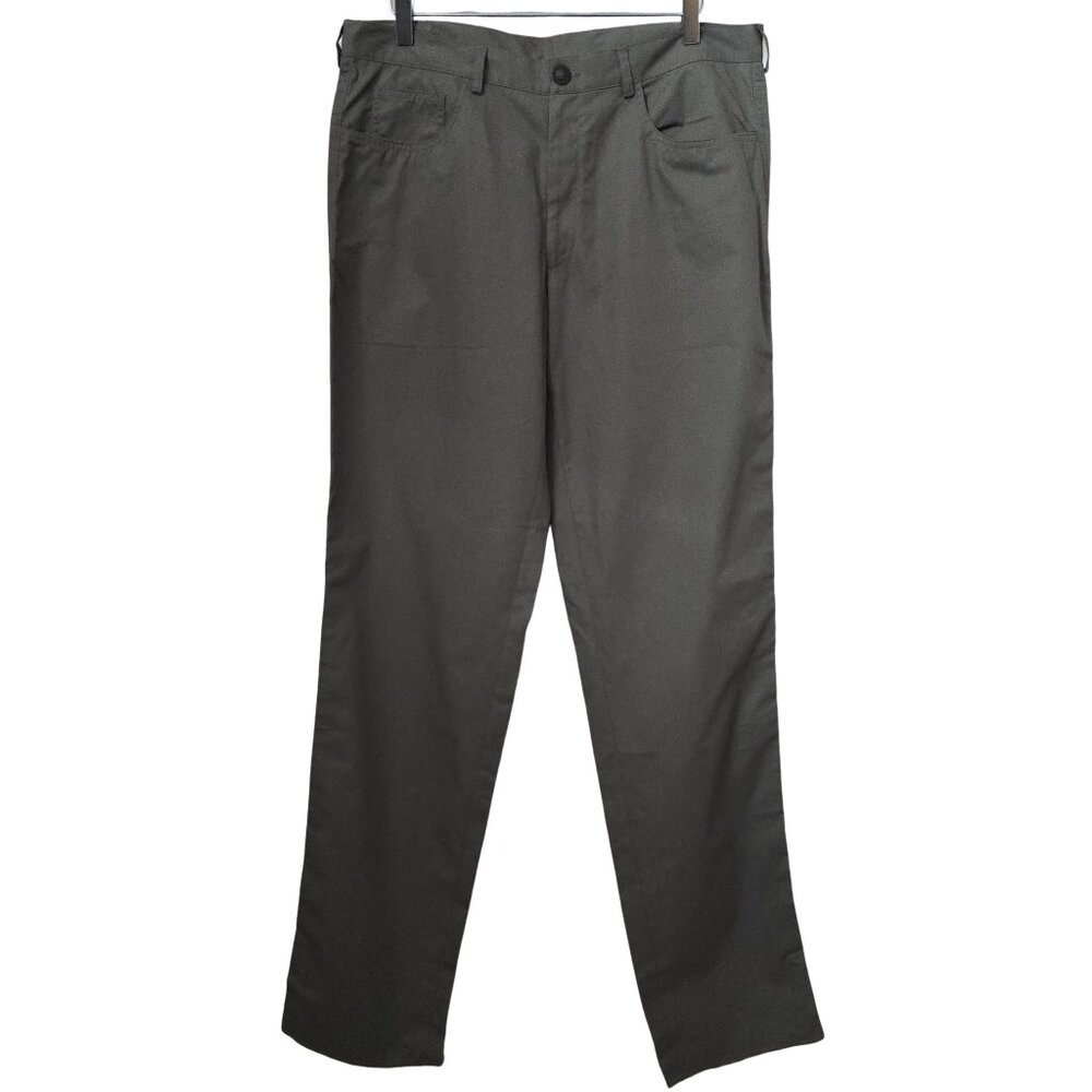Scherrer Olive Green Lightweight Cotton Straight Leg Pants Size 44 (34W x 36L)